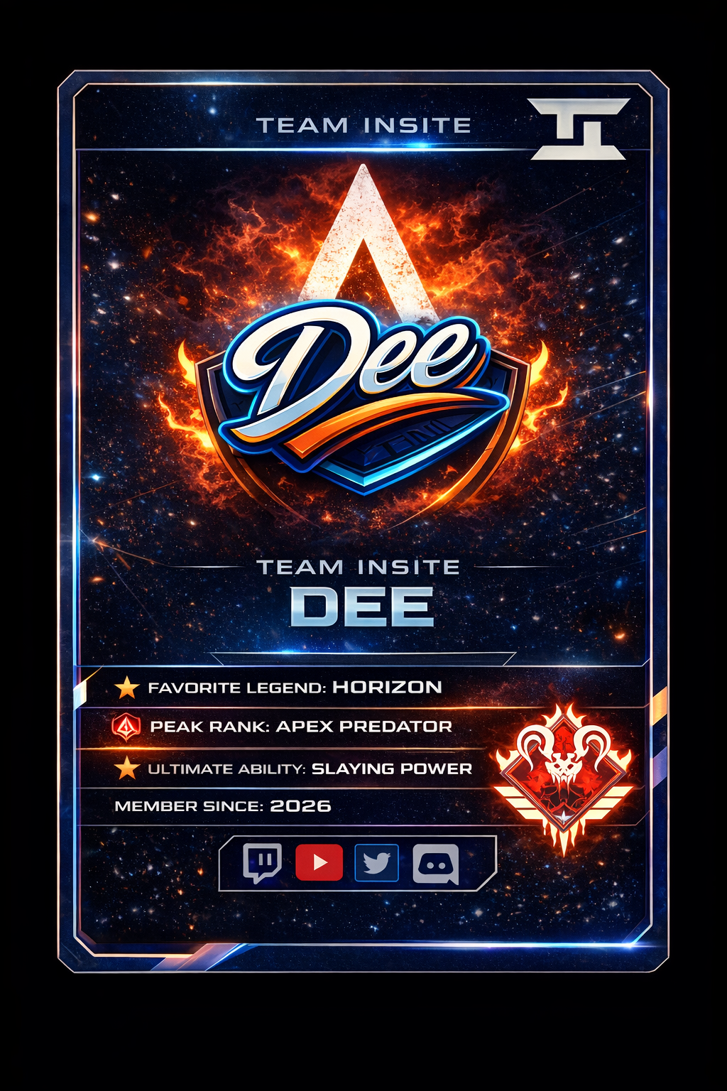 Dee Player Card
